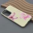 قاب گوشی Galaxy A56 سامسونگ لدر کیس سیلیکونی فانتزی لنز سیلور طرح گل لیلیوم صورتی کد 169235