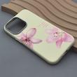 قاب گوشی iPhone 13 Pro آیفون لدر کیس سیلیکونی فانتزی لنز سیلور طرح گل لیلیوم صورتی کد 169241