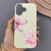 قاب گوشی iPhone 17 آیفون لدر کیس سیلیکونی فانتزی لنز سیلور طرح گل لیلیوم صورتی کد 169254