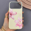 قاب گوشی iPhone 17 Pro Max آیفون لدر کیس سیلیکونی فانتزی لنز سیلور طرح گل لیلیوم صورتی کد 169259