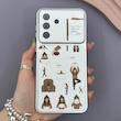 قاب گوشی Galaxy A37 سامسونگ فانتزی چرمی Luxury Case سری 17 طرح Coffe کیوت کد 169347