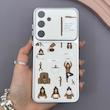 قاب گوشی Galaxy A55 سامسونگ فانتزی چرمی Luxury Case سری 17 طرح Coffe کیوت کد 169365