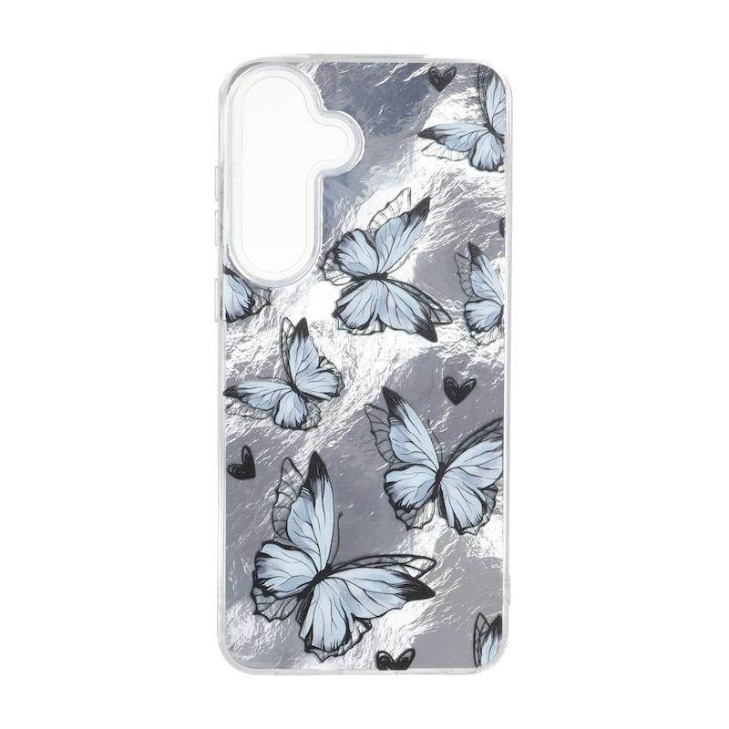 قاب گوشی Galaxy S25 FE سامسونگ IMD لیزری لاکچری سخت HARD طرح پروانه کیوت کد 181013