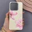 قاب گوشی Redmi Note 13 4G شیائومی لدر کیس سیلیکونی فانتزی لنز سیلور طرح گل لیلیوم صورتی کد 169274