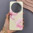 قاب گوشی Redmi 14C - Poco C75 - Redmi A4 شیائومی لدر کیس سیلیکونی فانتزی لنز سیلور طرح گل لیلیوم صورتی کد 169282