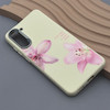 قاب گوشی Galaxy S21 FE سامسونگ لدر کیس سیلیکونی فانتزی لنز سیلور طرح گل لیلیوم صورتی کد 169290