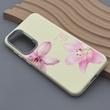 قاب گوشی Galaxy S23 FE سامسونگ لدر کیس سیلیکونی فانتزی لنز سیلور طرح گل لیلیوم صورتی کد 169293