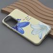 قاب گوشی Galaxy S24 FE سامسونگ لدر کیس سیلیکونی فانتزی لنز سیلور طرح گل لیلیوم آبی کد 169295