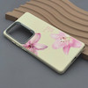 قاب گوشی Galaxy S25 Ultra سامسونگ لدر کیس سیلیکونی فانتزی لنز سیلور طرح گل لیلیوم صورتی کد 169298