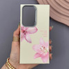 قاب گوشی Galaxy S24 Ultra سامسونگ لدر کیس سیلیکونی فانتزی لنز سیلور طرح گل لیلیوم صورتی کد 169301