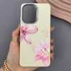 قاب گوشی Poco X7 Pro شیائومی لدر کیس سیلیکونی فانتزی لنز سیلور طرح گل لیلیوم صورتی کد 169306