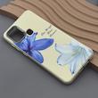 قاب گوشی Galaxy A21S سامسونگ لدر کیس سیلیکونی فانتزی لنز سیلور طرح گل لیلیوم آبی کد 169308