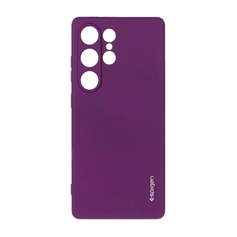قاب گوشی Galaxy S25 Ultra سامسونگ سیلیکونی ژله ای PC برند SPIGEN اسپیگن بنفش کد 181027