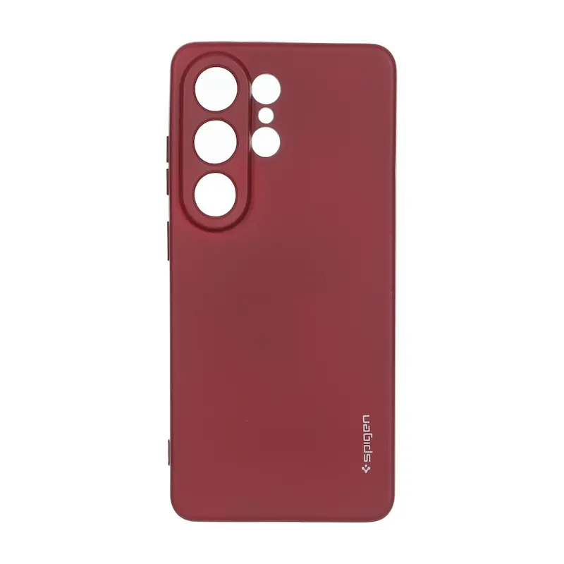 قاب گوشی Galaxy S26 Ultra سامسونگ سیلیکونی ژله ای PC برند SPIGEN اسپیگن زرشکی کد 181039