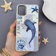 قاب گوشی Galaxy A06 سامسونگ لدر کیس سیلیکونی فانتزی لنز سیلور AMOR طرح وال نهنگ کد 169620
