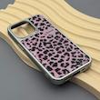 قاب گوشی iPhone 13 Pro آیفون پلنگی لاکچری سیلورکروم رزینی صورتی کد E20-169805