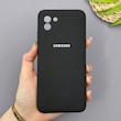 قاب گوشی Galaxy A03 2022 سامسونگ سیلیکونی اورجینال پاک کنی سورا SORA درجه یک زیربسته مشکی کد 169835