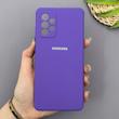 قاب گوشی Galaxy A72 سامسونگ سیلیکونی اورجینال پاک کنی سورا SORA درجه یک زیربسته بنفش کد 169855