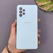 قاب گوشی Galaxy A72 سامسونگ سیلیکونی اورجینال پاک کنی سورا SORA درجه یک زیربسته آبی روشن کد 169858