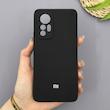 قاب گوشی Xiaomi 12 Lite شیائومی سیلیکونی اورجینال پاک کنی سورا SORA درجه یک زیربسته مشکی کد 169872