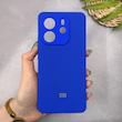 قاب گوشی Redmi Note 14 4G شیائومی سیلیکونی اورجینال پاک کنی سورا SORA درجه یک زیربسته آبی کاربنی کد 169896