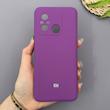 قاب گوشی Redmi 12C - Poco C55 - Redmi 11A شیائومی سیلیکونی اورجینال پاک کنی سورا SORA درجه یک زیربسته بنفش کد 1000002