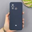 قاب گوشی Redmi 12C - Poco C55 - Redmi 11A شیائومی سیلیکونی اورجینال پاک کنی سورا SORA درجه یک زیربسته سرمه ای کد 1000013