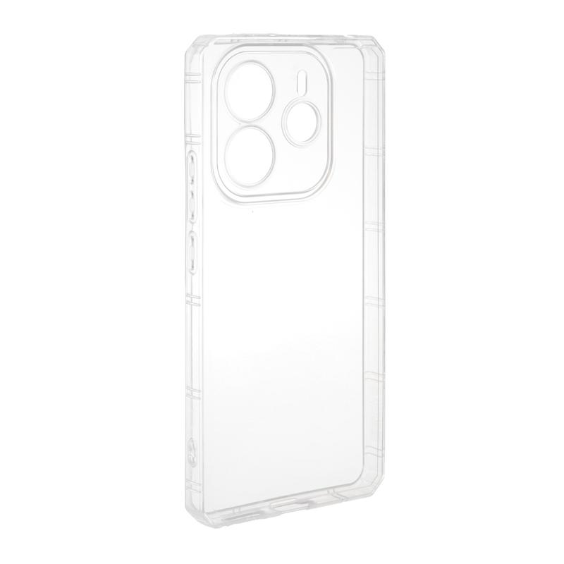 قاب گوشی Redmi Note 14 4G شیائومی طرح ژله ای شفاف بی رنگ ایربگ دار کپسولی محافظ لنز دار کد 181060