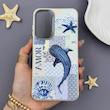 قاب گوشی Galaxy A55 سامسونگ لدر کیس سیلیکونی فانتزی لنز سیلور AMOR طرح وال نهنگ کد 169631