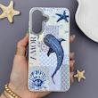 قاب گوشی Galaxy A57 سامسونگ لدر کیس سیلیکونی فانتزی لنز سیلور AMOR طرح وال نهنگ کد 169633