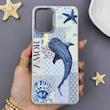 قاب گوشی Galaxy A12 - M12 سامسونگ لدر کیس سیلیکونی فانتزی لنز سیلور AMOR طرح وال نهنگ کد 169634