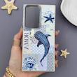 قاب گوشی Galaxy S23 Ultra سامسونگ لدر کیس سیلیکونی فانتزی لنز سیلور AMOR طرح وال نهنگ کد 169641
