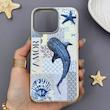 قاب گوشی iPhone 13 Pro آیفون لدر کیس سیلیکونی فانتزی لنز سیلور AMOR طرح وال نهنگ کد E39-169645