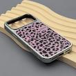 قاب گوشی iPhone 17 Pro Max آیفون پلنگی لاکچری سیلورکروم رزینی صورتی کد 169807