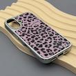 قاب گوشی iPhone 16 آیفون پلنگی لاکچری سیلورکروم رزینی صورتی کد E20-169810