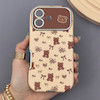 قاب گوشی iPhone 17 آیفون خرسی تدی ترند با محافظ لنز و دور کرومی کد 169829