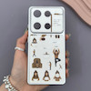 قاب گوشی Redmi Note 13 Pro 4G - Poco M6 Pro 4G شیائومی فانتزی چرمی Luxury Case سری 17 طرح Coffe کیوت کد 169572