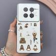 قاب گوشی Redmi Note 15 4G شیائومی فانتزی چرمی Luxury Case سری 17 طرح Coffe کیوت کد 169573