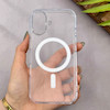 قاب گوشی iPhone 17 آیفون اورجینال یونیک کیس شفاف پشت طلقی مگ سیف دار کد 167065