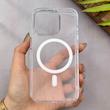 قاب گوشی iPhone 15 Pro آیفون اورجینال یونیک کیس شفاف پشت طلقی مگ سیف دار کد 167068