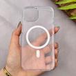 قاب گوشی iPhone 15 آیفون اورجینال یونیک کیس شفاف پشت طلقی مگ سیف دار کد 167069