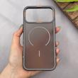قاب گوشی iPhone 17 Pro Max آیفون اورجینال مات ضدضربه مگ سیف دار اورجینال یونیک کیس طوسی کد 167121