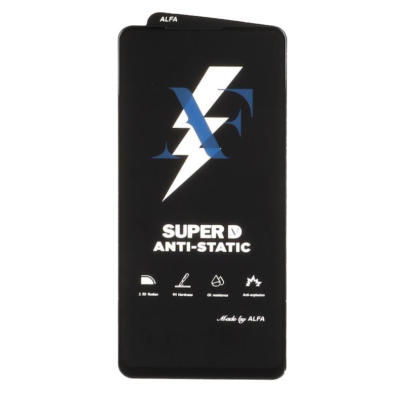 گلس گوشی Galaxy A21S سامسونگ شیشه ای ALFA آلفا سری Super ANTI STATIC 9H فول کاور FULL Cover اورجینال کد 181082