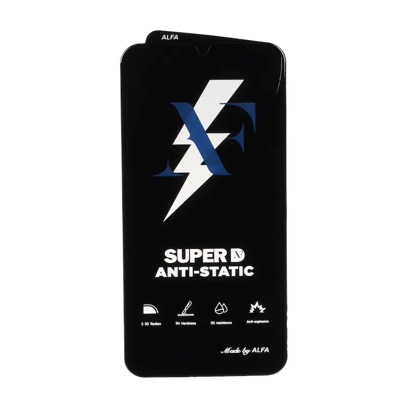 گلس گوشی Galaxy A34 سامسونگ شیشه ای ALFA آلفا سری Super ANTI STATIC 9H فول کاور FULL Cover اورجینال کد 181085