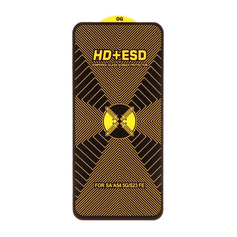 گلس گوشی Galaxy S23 FE - A54 سامسونگ شیشه ای HD Plus ESD 9H فول کاور FULL Cover اورجینال