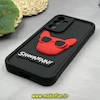 قاب گوشی Galaxy S23 FE سامسونگ سیلیکونی Solid عروسکی برجسته سگ بولداگ جنتلمن مشکی قرمز