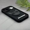 قاب گوشی iPhone 12 Pro Max آیفون سیلیکونی Solid عروسکی برجسته سگ بولداگ جنتلمن مشکی کد 181112