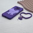 قاب گوشی Poco X3 - Poco X3 Pro شیائومی سیلیکونی بنفش پاپیون‌دار با بند قلبی و محافظ لنز کد 1000153