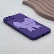 قاب گوشی iPhone 7 Plus - iPhone 8 Plus آیفون سیلیکونی بنفش پاپیون دار محافظ لنز دار کد 1000166