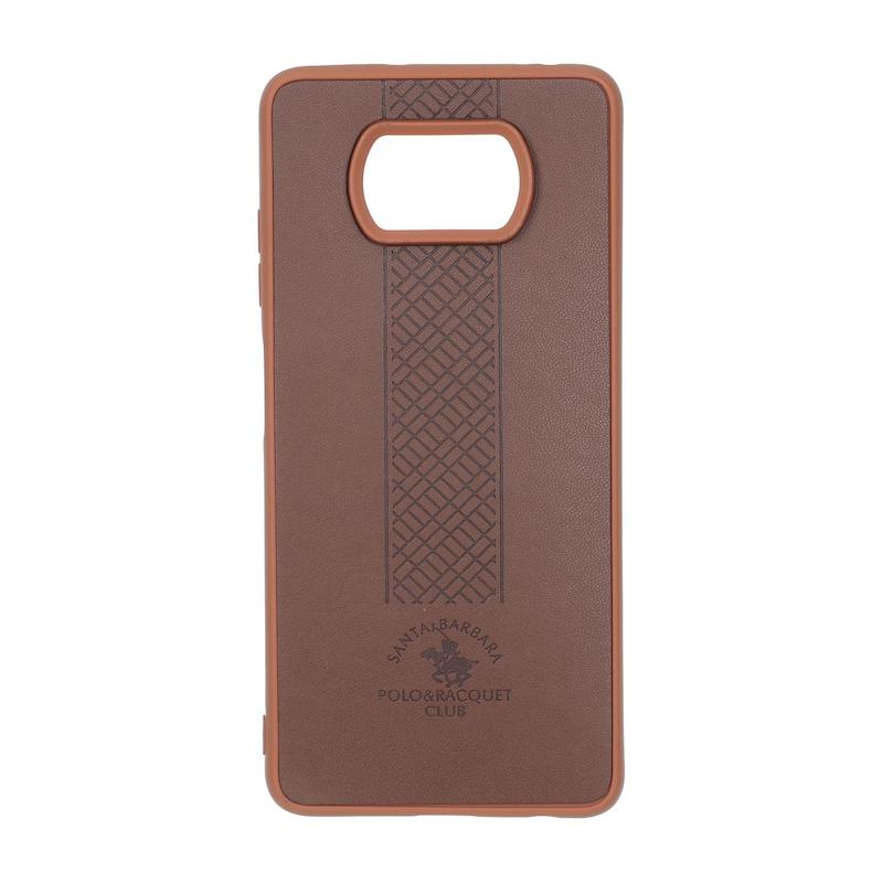 قاب گوشی Poco X3 - Poco X3 Pro شیائومی ژله ای طرح چرم هاشور پولو POLO قهوه ای